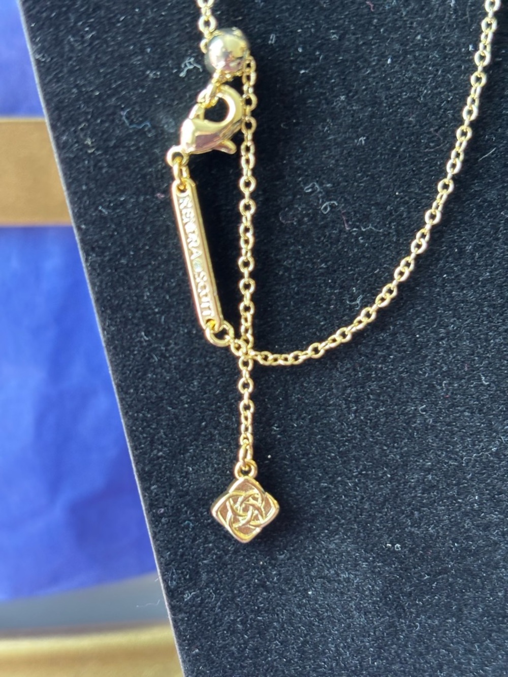 Cross Gold  Pendant Necklace in White Lab Grown Opal mother of pearl - Picture 2 of 2